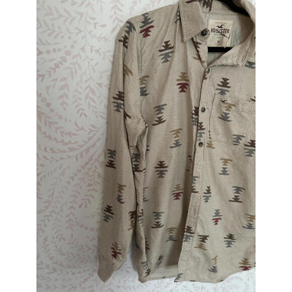 NWT Hollister Men’s Casual Printed Button-Up Shirt - M MED - Picture 4 of 8